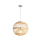 Wood Rounded Cage Suspension Light Nordic 1 Head Bamboo Pendant Lamp for Dining Room Clearhalo 'Ceiling Lights' 'Modern Pendants' 'Modern' 'Pendant Lights' 'Pendants' Lighting' 2415289