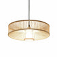 Round Pendulum Light Minimalist Bamboo Single-Bulb Bedroom Ceiling Pendant in Wood Clearhalo 'Ceiling Lights' 'Modern Pendants' 'Modern' 'Pendant Lights' 'Pendants' Lighting' 2415301