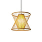 Nordic Conical Cage Hanging Light Bamboo 1-Light Dining Room Suspension Pendant Light in Wood Clearhalo 'Ceiling Lights' 'Modern Pendants' 'Modern' 'Pendant Lights' 'Pendants' Lighting' 2415306