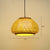 Wood Handcrafted Cage Pendant Light Asian 1 Head Bamboo Drop Lamp for Dining Room Wood Small Dome Clearhalo 'Ceiling Lights' 'Modern Pendants' 'Modern' 'Pendant Lights' 'Pendants' Lighting' 2415342
