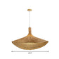 Hat Shaped Pendant Lighting Fixture Asian Bamboo 1-Light Wood Hanging Lamp for Tearoom Wood 29.5" Clearhalo 'Ceiling Lights' 'Modern Pendants' 'Modern' 'Pendant Lights' 'Pendants' Lighting' 2415389
