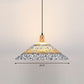 Bamboo Umbrella Pendant Light Chinoiserie 1 Head Suspension Lighting Fixture for Restaurant Light Blue 27.5" Clearhalo 'Ceiling Lights' 'Modern Pendants' 'Modern' 'Pendant Lights' 'Pendants' Lighting' 2415408