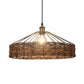 Rattan Barn Shaped Hanging Light Country Style 1 Bulb Brown Pendant for Dining Room Clearhalo 'Ceiling Lights' 'Modern Pendants' 'Modern' 'Pendant Lights' 'Pendants' Lighting' 2415417