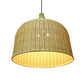 Modern Cloche Shaped Hanging Lamp Bamboo 1-Light Bedroom Ceiling Light Fixture in Wood Clearhalo 'Ceiling Lights' 'Modern Pendants' 'Modern' 'Pendant Lights' 'Pendants' Lighting' 2415432