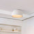 Minimalist Dome Flush Mount Lamp Metal Corridor LED Ceiling Flush Light with Wood Grain Inner White Clearhalo 'Ceiling Lights' 'Close To Ceiling Lights' 'Close to ceiling' 'Flush mount' 'Industrial Flush Mount' Lighting' 2415594