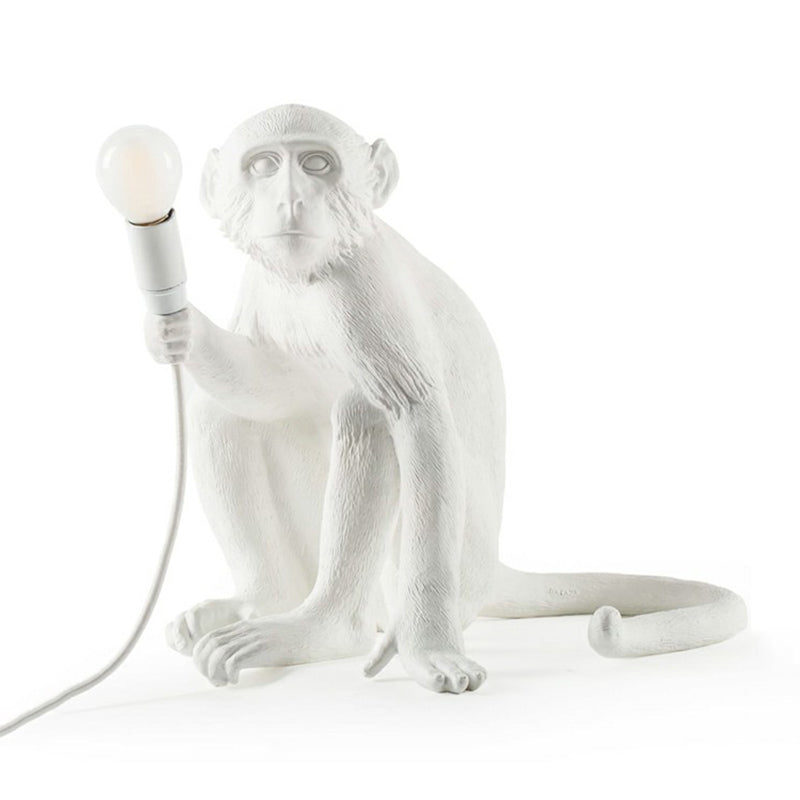 Ape Monkey Resin Night Light Decorative 1 Head Table Lamp with Naked Bulb Design Clearhalo 'Lamps' 'Table Lamps' Lighting' 2415646