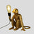 Ape Monkey Resin Night Light Decorative 1 Head Table Lamp with Naked Bulb Design Gold Sitting Clearhalo 'Lamps' 'Table Lamps' Lighting' 2415647