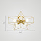 Star Shaped Bedroom Semi Flush Mount Lamp Vintage Metal 5 Bulbs Ceiling Light Fixture 5 Gold Clearhalo 'Ceiling Lights' 'Close To Ceiling Lights' 'Close to ceiling' 'Semi-flushmount' Lighting' 2415689