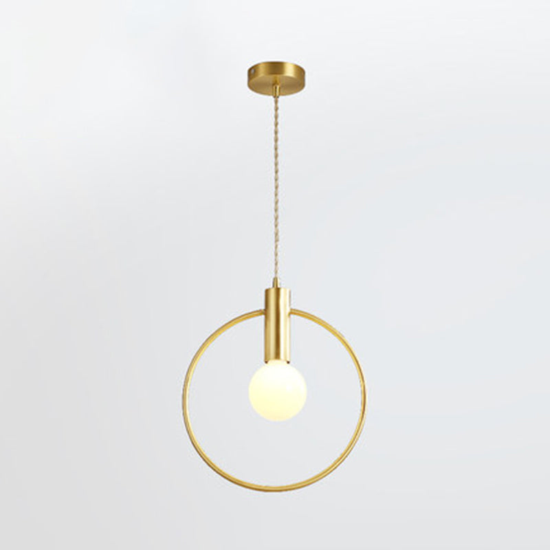 1 Bulb Ring Pendulum Light Minimalist Gold Finish Metal Pendant Lamp for Bedroom Clearhalo 'Art Deco Pendants' 'Cast Iron' 'Ceiling Lights' 'Ceramic' 'Crystal' 'Industrial Pendants' 'Industrial' 'Metal' 'Middle Century Pendants' 'Pendant Lights' 'Pendants' 'Tiffany' Lighting' 2415710