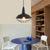 Black 1-Light Hanging Pendant Farmhouse Metal Barn Shaped Ceiling Lamp with Tapered Cage Black Clearhalo 'Art Deco Pendants' 'Black' 'Cast Iron' 'Ceiling Lights' 'Ceramic' 'Crystal' 'Industrial Pendants' 'Industrial' 'Metal' 'Middle Century Pendants' 'Pendant Lights' 'Pendants' 'Rustic Pendants' 'Tiffany' Lighting' 2415733