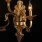 3 Heads Scalloped Wall Lighting Traditional Brass Finish Frosted Glass Sconce with Crystal Deco Clearhalo 'Wall Lamps & Sconces' 'Wall Lights' Lighting' 2415768