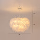 Goose Feather Dome Ceiling Light Fixture Simplicity White Hanging Pendant for Bedroom White 18" Clearhalo 'Ceiling Lights' 'Modern Pendants' 'Modern' 'Pendant Lights' 'Pendants' Lighting' 2415945