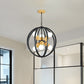 Globe Chandelier Pendant Light Nordic Wood LED Black/White Hanging Pendant Lamp for Bedroom Clearhalo 'Ceiling Lights' 'Chandeliers' 'Modern Chandeliers' 'Modern' Lighting' 241730
