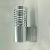 Cylinder Metallic Wall Lighting Modern LED Chrome Wall Mounted Lamp with Hollow Design in Warm/White Lighting Chrome Small Clearhalo 'Cast Iron' 'Glass' 'Industrial' 'Modern wall lights' 'Modern' 'Tiffany' 'Traditional wall lights' 'Wall Lamps & Sconces' 'Wall Lights' Lighting' 241859