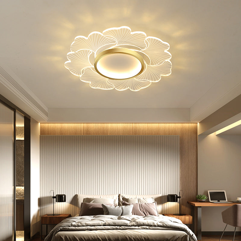 Acrylic Flower Ceiling Mount Light Fixture Modern Style LED Flush Mount for Bedroom Clearhalo 'Ceiling Lights' 'Close To Ceiling Lights' 'Close to ceiling' 'Flush mount' Lighting' 2422671