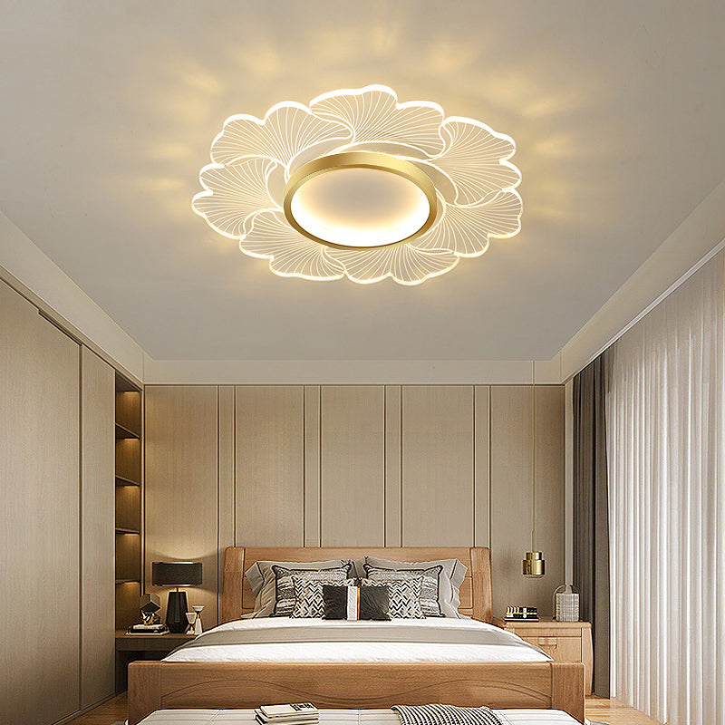 Acrylic Flower Ceiling Mount Light Fixture Modern Style LED Flush Mount for Bedroom Clearhalo 'Ceiling Lights' 'Close To Ceiling Lights' 'Close to ceiling' 'Flush mount' Lighting' 2422672