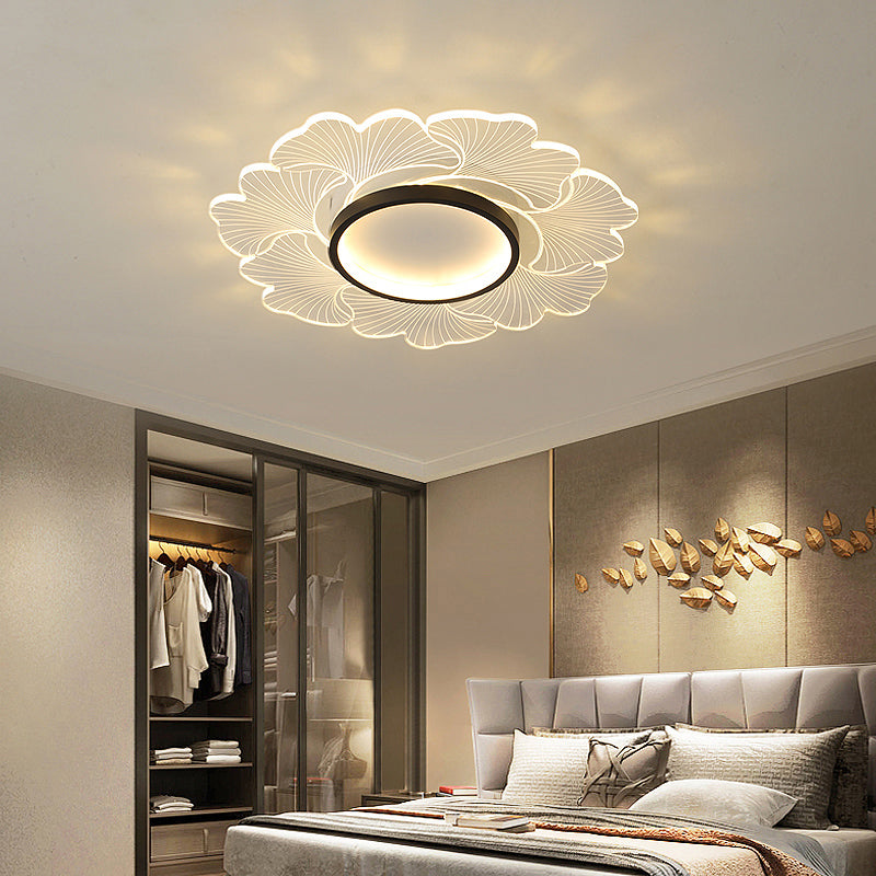 Acrylic Flower Ceiling Mount Light Fixture Modern Style LED Flush Mount for Bedroom Clearhalo 'Ceiling Lights' 'Close To Ceiling Lights' 'Close to ceiling' 'Flush mount' Lighting' 2422675