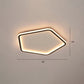 Minimalist Pentagon Ultrathin Ceiling Light Aluminum Bedroom LED Flush Mount Light in Black Black 19" Clearhalo 'Ceiling Lights' 'Close To Ceiling Lights' 'Close to ceiling' 'Flush mount' Lighting' 2422738