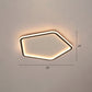 Minimalist Pentagon Ultrathin Ceiling Light Aluminum Bedroom LED Flush Mount Light in Black Black 23" Clearhalo 'Ceiling Lights' 'Close To Ceiling Lights' 'Close to ceiling' 'Flush mount' Lighting' 2422744