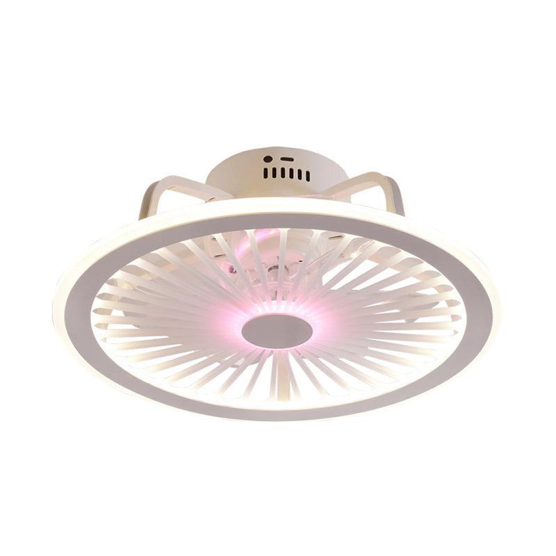 18.5" Wide Kitty Ceiling Fan Light Cartoon Acrylic White LED Semi Flush Mount Fixture with Remote Clearhalo 'Ceiling Fans with Lights' 'Ceiling Fans' 'Modern Ceiling Fans' 'Modern' Lighting' 2422771