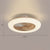 Remote Control Round Semi Flush Ceiling Light Simplicity Acrylic Bedroom LED Hanging Fan Light, 21.5" W Gold Remote Clearhalo 'Ceiling Fans with Lights' 'Ceiling Fans' 'Modern Ceiling Fans' 'Modern' Lighting' 2422803