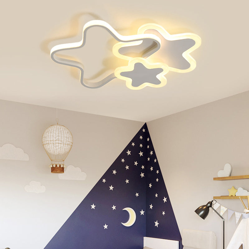 Star LED Flush Mount Lighting Fixture Cartoon Metal Childrens Room Ceiling Mounted Light Clearhalo 'Ceiling Lights' 'Close To Ceiling Lights' 'Close to ceiling' 'Flush mount' Lighting' 2422838