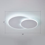 Dual Round Flushmount Lighting Minimalist Metal Surface Mounted Led Ceiling Light for Bedroom White 16" White Clearhalo 'Ceiling Lights' 'Close To Ceiling Lights' 'Close to ceiling' 'Flush mount' Lighting' 2422861