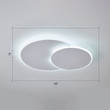 Dual Round Flushmount Lighting Minimalist Metal Surface Mounted Led Ceiling Light for Bedroom White 16" White Clearhalo 'Ceiling Lights' 'Close To Ceiling Lights' 'Close to ceiling' 'Flush mount' Lighting' 2422861
