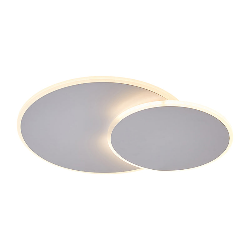 Dual Round Flushmount Lighting Minimalist Metal Surface Mounted Led Ceiling Light for Bedroom Clearhalo 'Ceiling Lights' 'Close To Ceiling Lights' 'Close to ceiling' 'Flush mount' Lighting' 2422864