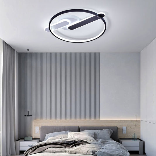 Minimalist Circle Ceiling Flush Mount Acrylic Corridor LED Flush Light Fixture in Black and White Clearhalo 'Ceiling Lights' 'Close To Ceiling Lights' 'Close to ceiling' 'Flush mount' Lighting' 2422899