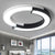 Circle Splicing LED Flush Light Nordic Metal Black and White Ceiling Mounted Fixture for Bedroom Black Clearhalo 'Ceiling Lights' 'Close To Ceiling Lights' 'Close to ceiling' 'Flush mount' Lighting' 2422946