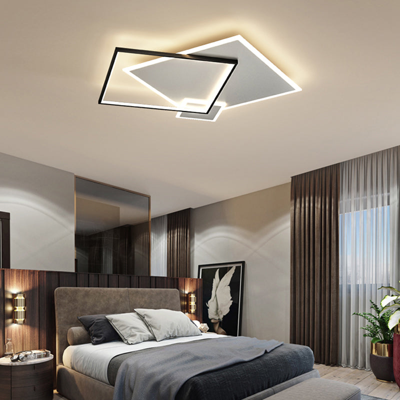 Minimalistic Stacked Flush Mount Light Metal Bedroom LED Ceiling Flush Light Fixture Clearhalo 'Ceiling Lights' 'Close To Ceiling Lights' 'Close to ceiling' 'Flush mount' Lighting' 2422951