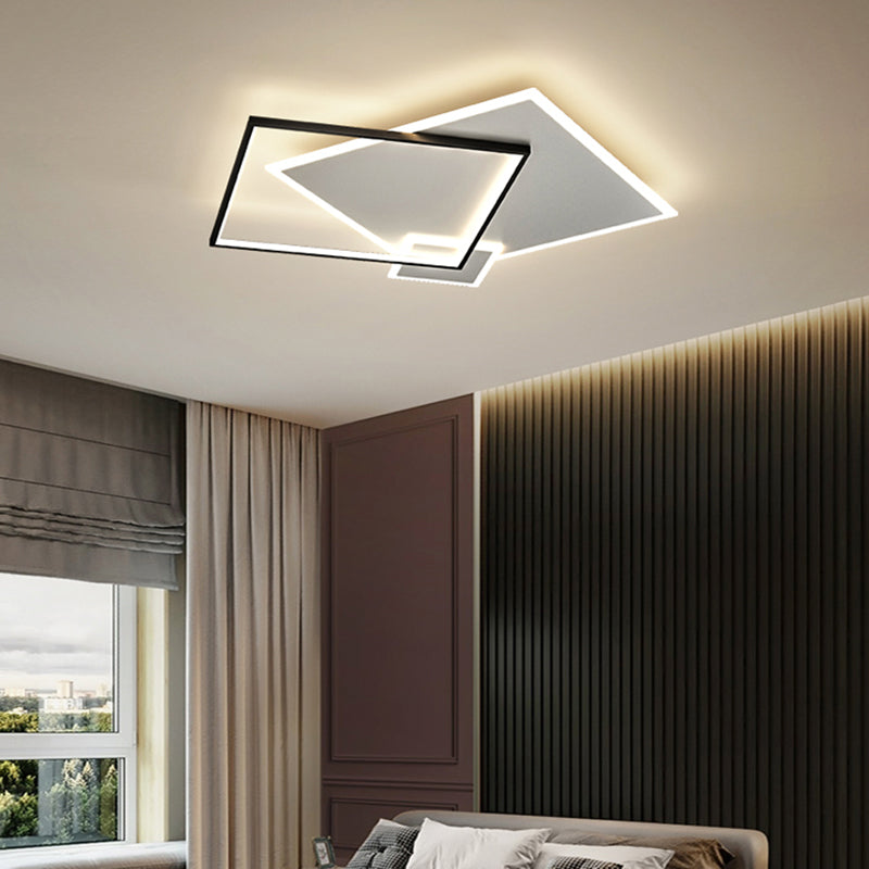 Minimalistic Stacked Flush Mount Light Metal Bedroom LED Ceiling Flush Light Fixture Clearhalo 'Ceiling Lights' 'Close To Ceiling Lights' 'Close to ceiling' 'Flush mount' Lighting' 2422952