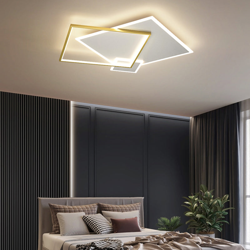Minimalistic Stacked Flush Mount Light Metal Bedroom LED Ceiling Flush Light Fixture Clearhalo 'Ceiling Lights' 'Close To Ceiling Lights' 'Close to ceiling' 'Flush mount' Lighting' 2422953