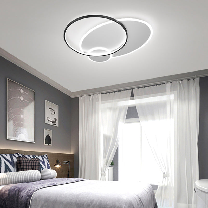 Minimalistic Stacked Flush Mount Light Metal Bedroom LED Ceiling Flush Light Fixture Clearhalo 'Ceiling Lights' 'Close To Ceiling Lights' 'Close to ceiling' 'Flush mount' Lighting' 2422955