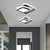 Aluminum Square Led Flush Mount Ceiling Fixture Modern Black Finish Flush Light for Foyer Black Clearhalo 'Ceiling Lights' 'Close To Ceiling Lights' 'Close to ceiling' 'Flush mount' Lighting' 2422979