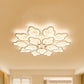 Floral Ceiling Flushmount Modern Acrylic 3/5/9 Lights Bedroom LED Flush Mount Ceiling Light in White/Warm/Natural Light 15 White Warm Clearhalo 'Ceiling Lights' 'Close To Ceiling Lights' 'Close to ceiling' 'Semi-flushmount' Lighting' 242305