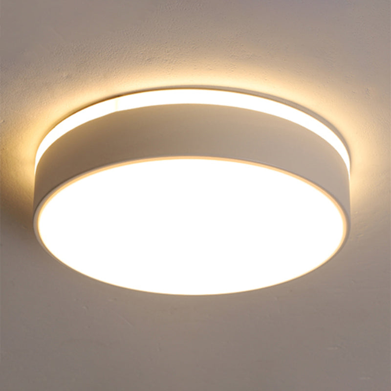Small Corridor LED Flush Light Metal Nordic Style Ceiling Mounted Fixture with Acrylic Diffuser Clearhalo 'Ceiling Lights' 'Close To Ceiling Lights' 'Close to ceiling' 'Flush mount' Lighting' 2423326