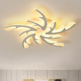 Nordic Antler LED Flush Mount Lighting Acrylic Bedroom Ceiling Mounted Light in White Clearhalo 'Ceiling Lights' 'Close To Ceiling Lights' 'Close to ceiling' 'Flush mount' Lighting' 2423337