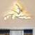 Nordic Antler LED Flush Mount Lighting Acrylic Bedroom Ceiling Mounted Light in White 3 White Clearhalo 'Ceiling Lights' 'Close To Ceiling Lights' 'Close to ceiling' 'Flush mount' Lighting' 2423341