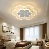 Flower Acrylic Led Flush Mount Simple Style White Ceiling Mount Light Fixture for Bedroom