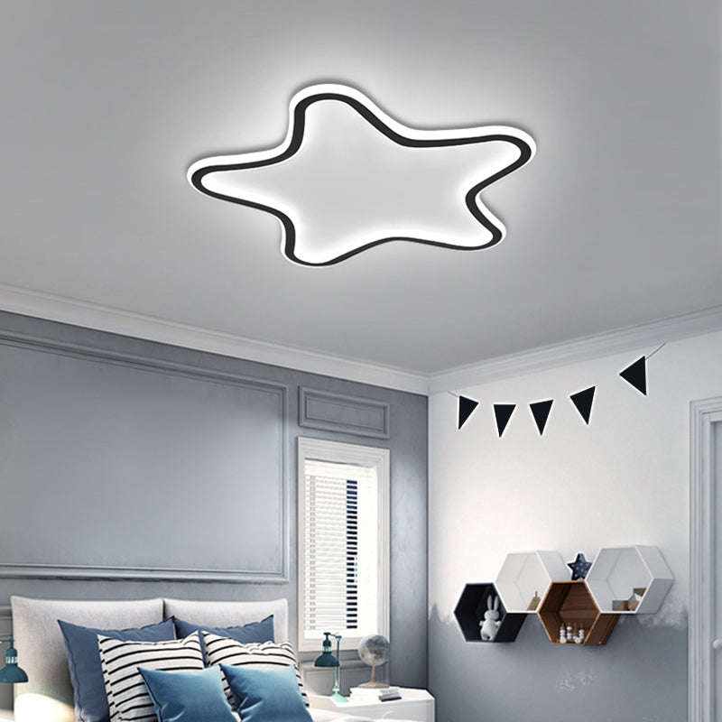 Creative Cartoon Star Flush Light Aluminum Childrens Bedroom LED Ultrathin Ceiling Light