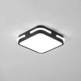 Simple Small Flush Ceiling Light Acrylic Corridor LED Flush Mount Fixture in Black Black White Square Plate Clearhalo 'Ceiling Lights' 'Close To Ceiling Lights' 'Close to ceiling' 'Flush mount' Lighting' 2423470