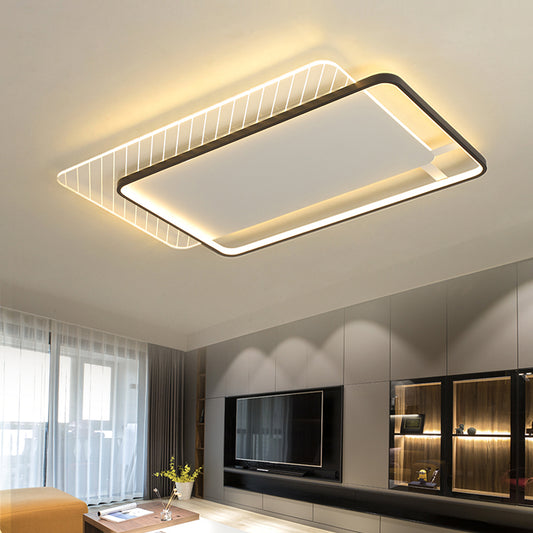 Geometric Acrylic Led Surface Mount Ceiling Light Simplicity Flush Mount Lamp for Bedroom Clearhalo 'Ceiling Lights' 'Close To Ceiling Lights' 'Close to ceiling' 'Flush mount' Lighting' 2423501