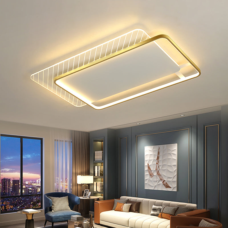 Geometric Acrylic Led Surface Mount Ceiling Light Simplicity Flush Mount Lamp for Bedroom Clearhalo 'Ceiling Lights' 'Close To Ceiling Lights' 'Close to ceiling' 'Flush mount' Lighting' 2423503