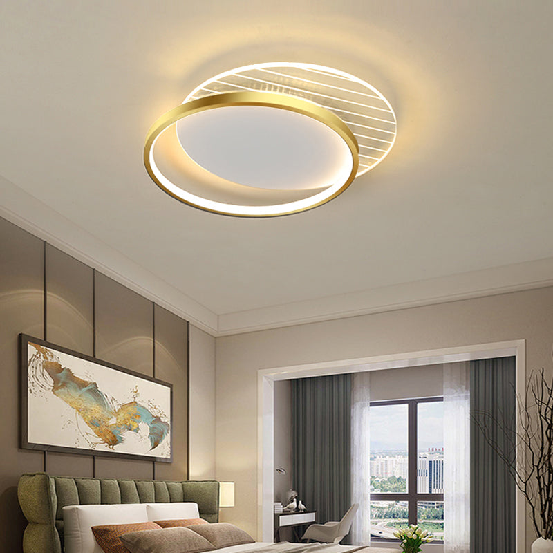 Geometric Acrylic Led Surface Mount Ceiling Light Simplicity Flush Mount Lamp for Bedroom Clearhalo 'Ceiling Lights' 'Close To Ceiling Lights' 'Close to ceiling' 'Flush mount' Lighting' 2423507