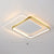 Geometric Acrylic Led Surface Mount Ceiling Light Simplicity Flush Mount Lamp for Bedroom Gold Third Gear Square Clearhalo 'Ceiling Lights' 'Close To Ceiling Lights' 'Close to ceiling' 'Flush mount' Lighting' 2423509