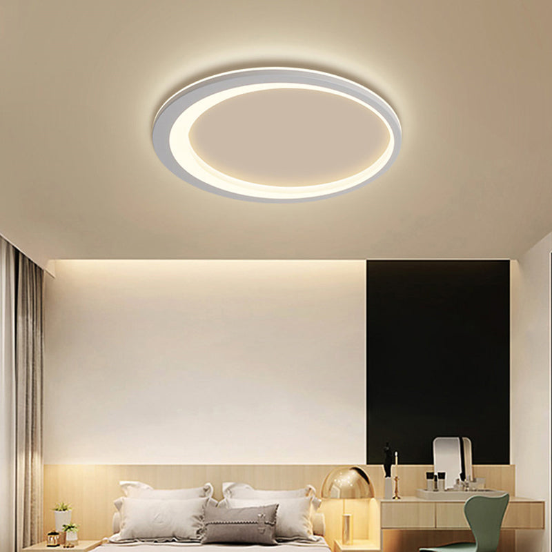 Nordic Ultrathin Flush Mount Led Light Acrylic Bedroom Ceiling Light Fixture in Grey-White Clearhalo 'Ceiling Lights' 'Close To Ceiling Lights' 'Close to ceiling' 'Flush mount' Lighting' 2423535