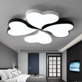 Black-White Clover Shaped Flush Mount Lighting Nordic LED Metal Ceiling Fixture for Bedroom Clearhalo 'Ceiling Lights' 'Close To Ceiling Lights' 'Close to ceiling' 'Flush mount' Lighting' 2423593