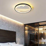 Minimalist Loop Shaped Ceiling Flush Light Modern Black Finish LED Flushmount for Bedroom Black Natural Clearhalo 'Ceiling Lights' 'Close To Ceiling Lights' 'Close to ceiling' 'Flush mount' Lighting' 2423643